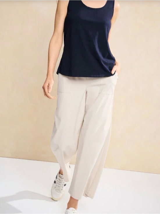Talbots Pants - NWT Talbots T Large Wide Leg Ankle Pants Oat Travel Pull-On UPF 50 Stretch